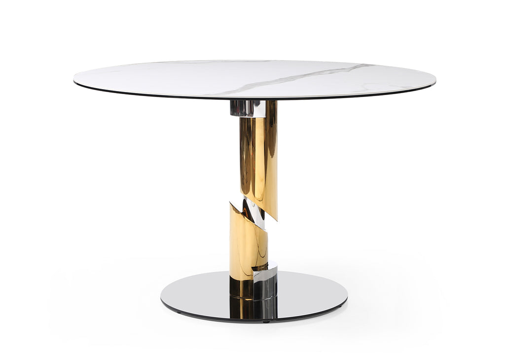 Gloria Round Dining Table - Angle