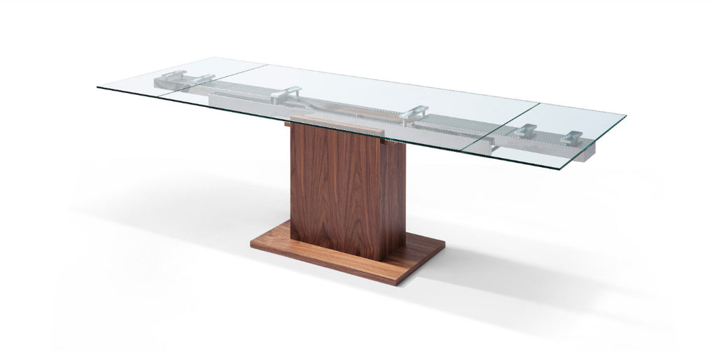 Pilastro Extendable Dining Table - Angle Open