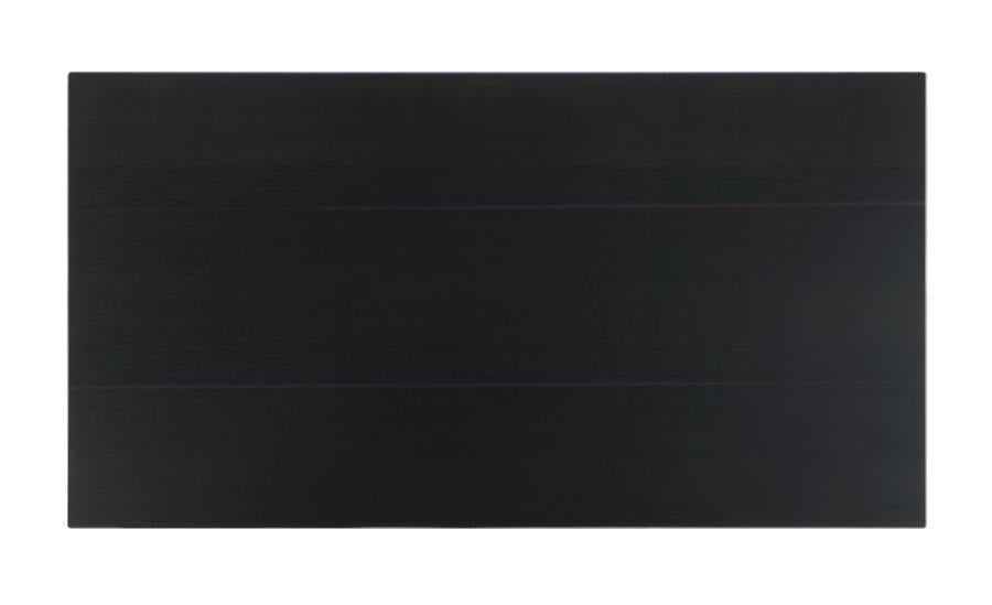 Neveen 7 Piece Rectangular X-Cross Dining Set Black and Chrome - Renzzi Furniture