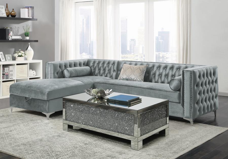 Bellaire Upholstered Sectional Silver - Environment