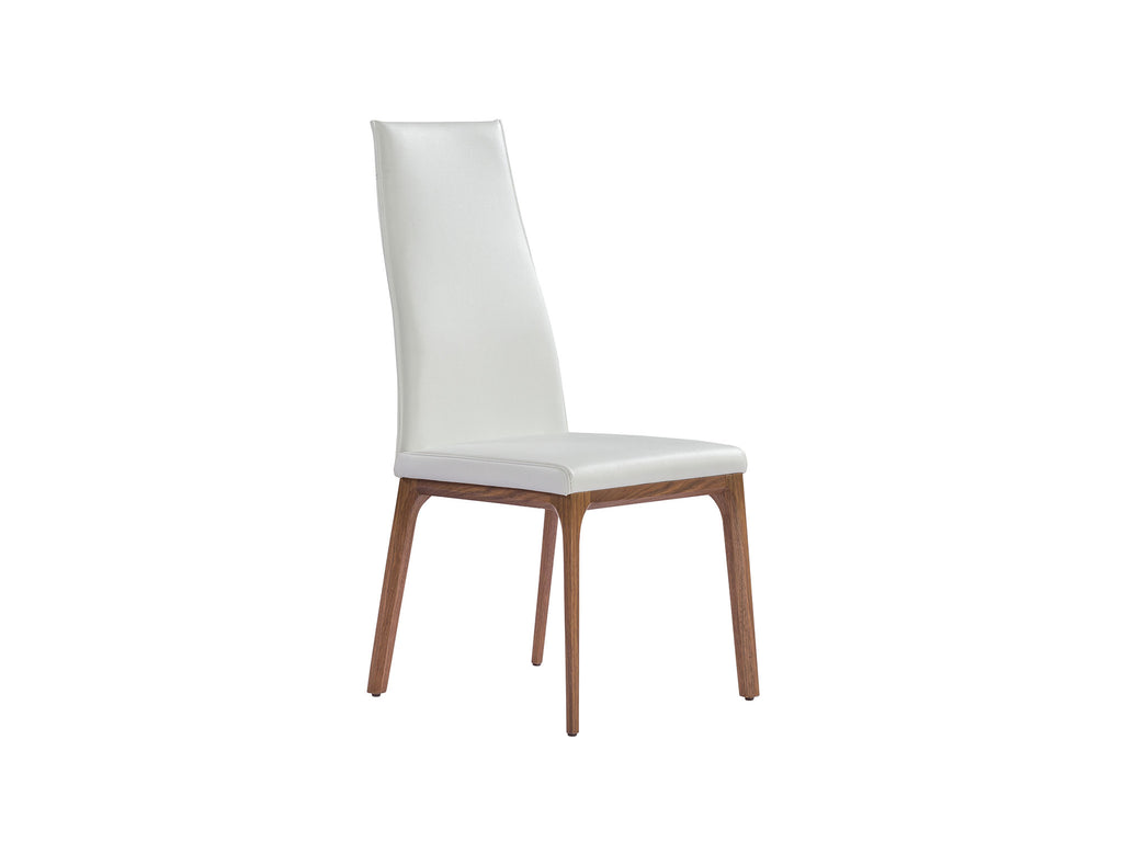 Ricky Dining Chair Walnut White - Angle