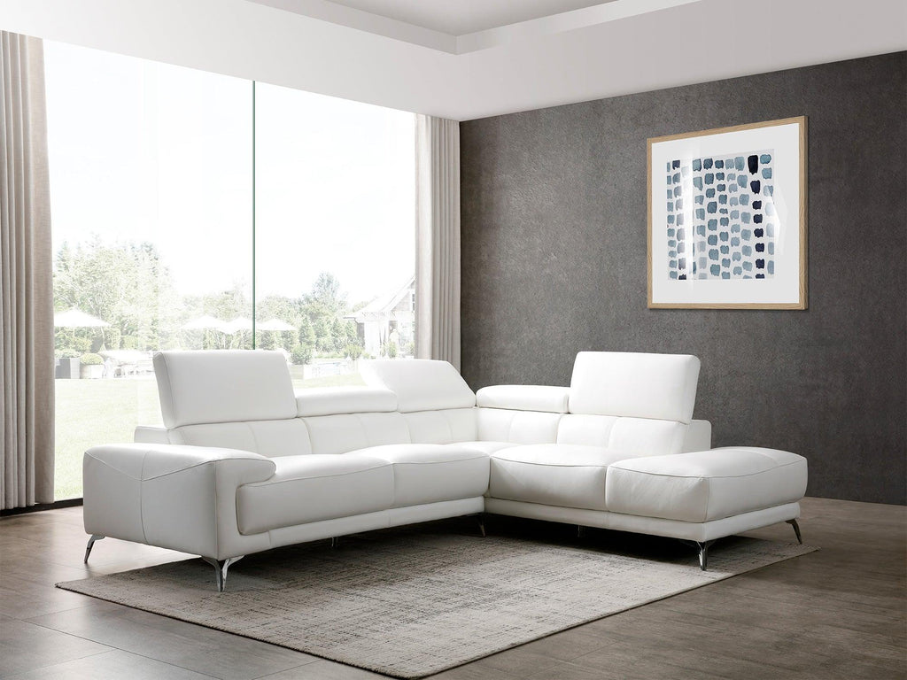 Fabiola Sectional Sofa White - Renzzi Furniture LLC