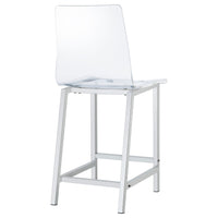 Juelia Clear Acrylic Counter Chair Chrome (Set of 2)