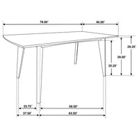 Malone 7-piece Rectangular Dining Table Set Dark Walnut