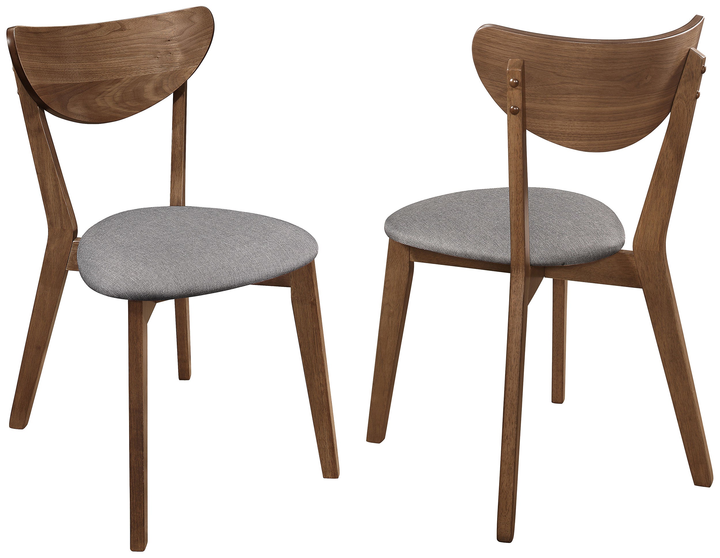 Alfredo Dining Side Chair Grey and Natural Walnut (Set of 2