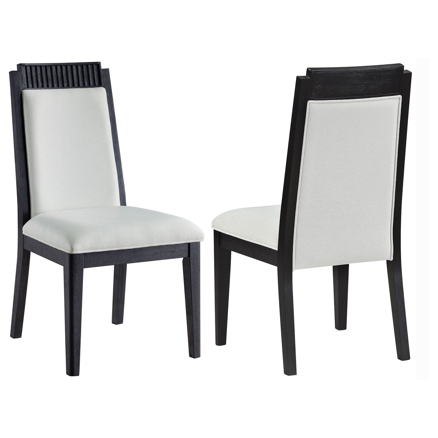 Brookmead Dining Side Chair Ivory and Black (Set of 2)