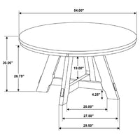 Danvers Dining Table Set Brown Oak and Latte