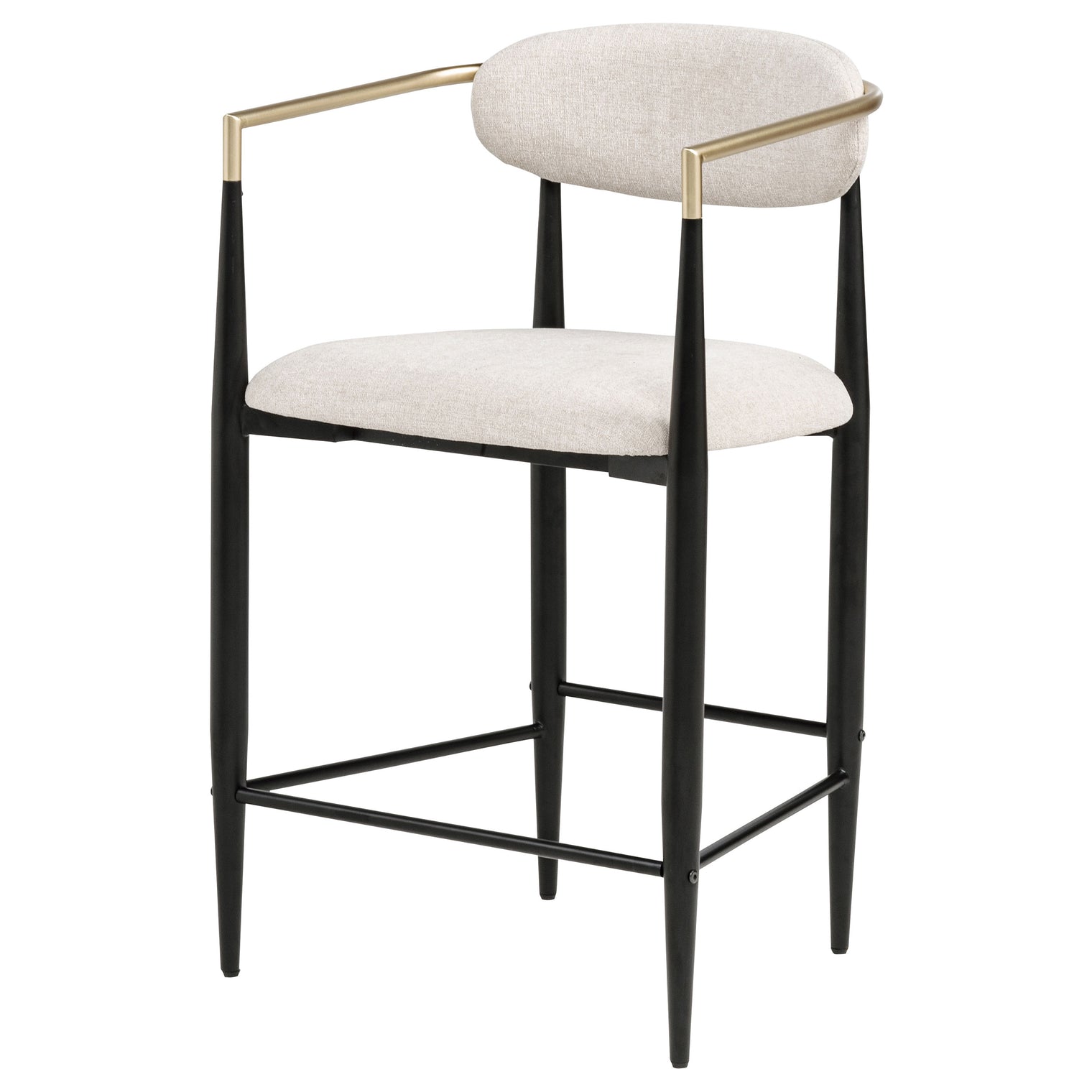 Tina Fabric Upholstered Counter Chair Beige (Set of 2)