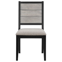 Elodie Wood Dining Side Chair Grey and Black (Set of 2)
