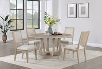Trofello Dining Table Set White Washed