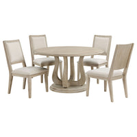 Trofello Dining Table Set White Washed