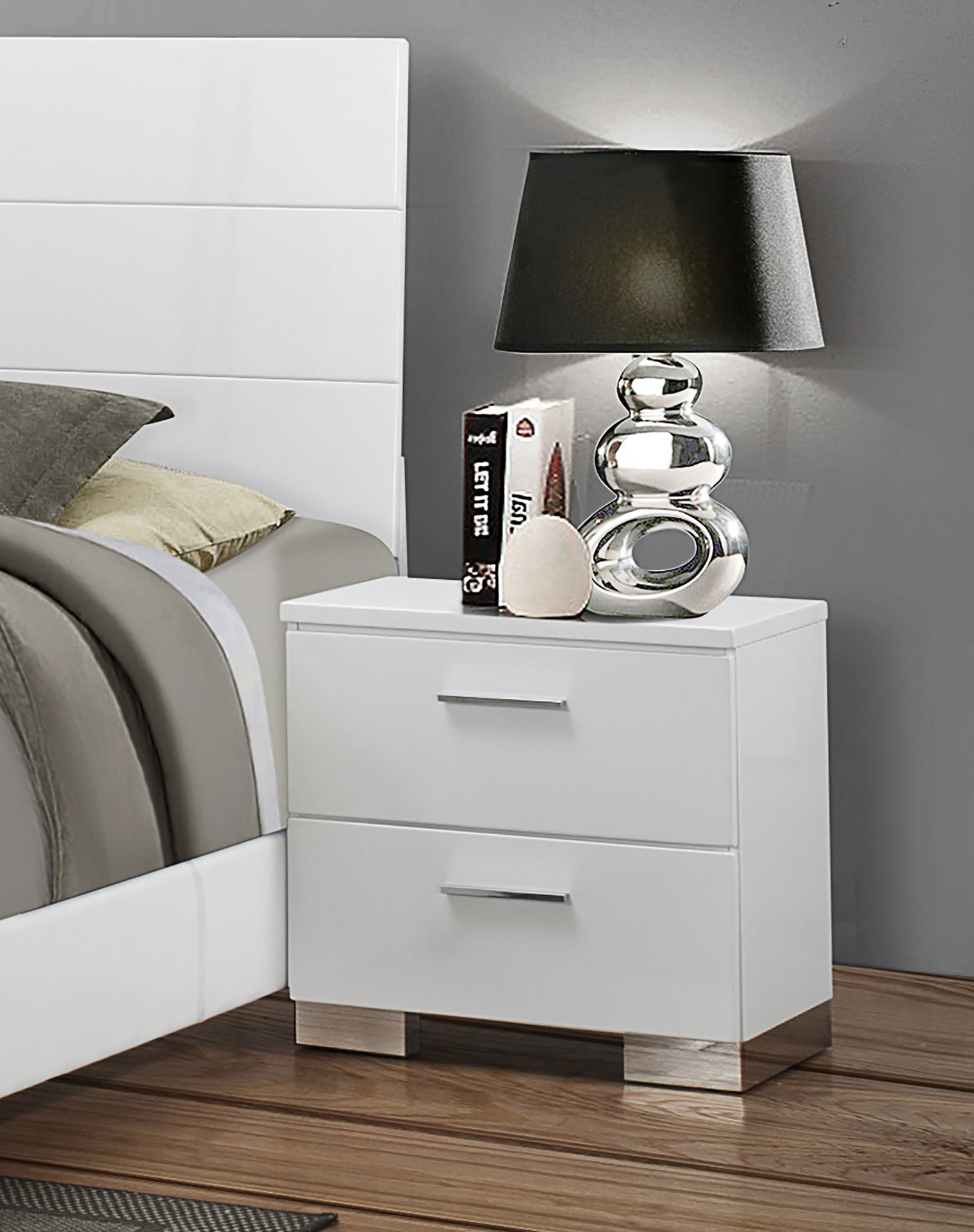 Felicity Nightstand White High Gloss