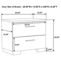 Felicity Nightstand White High Gloss