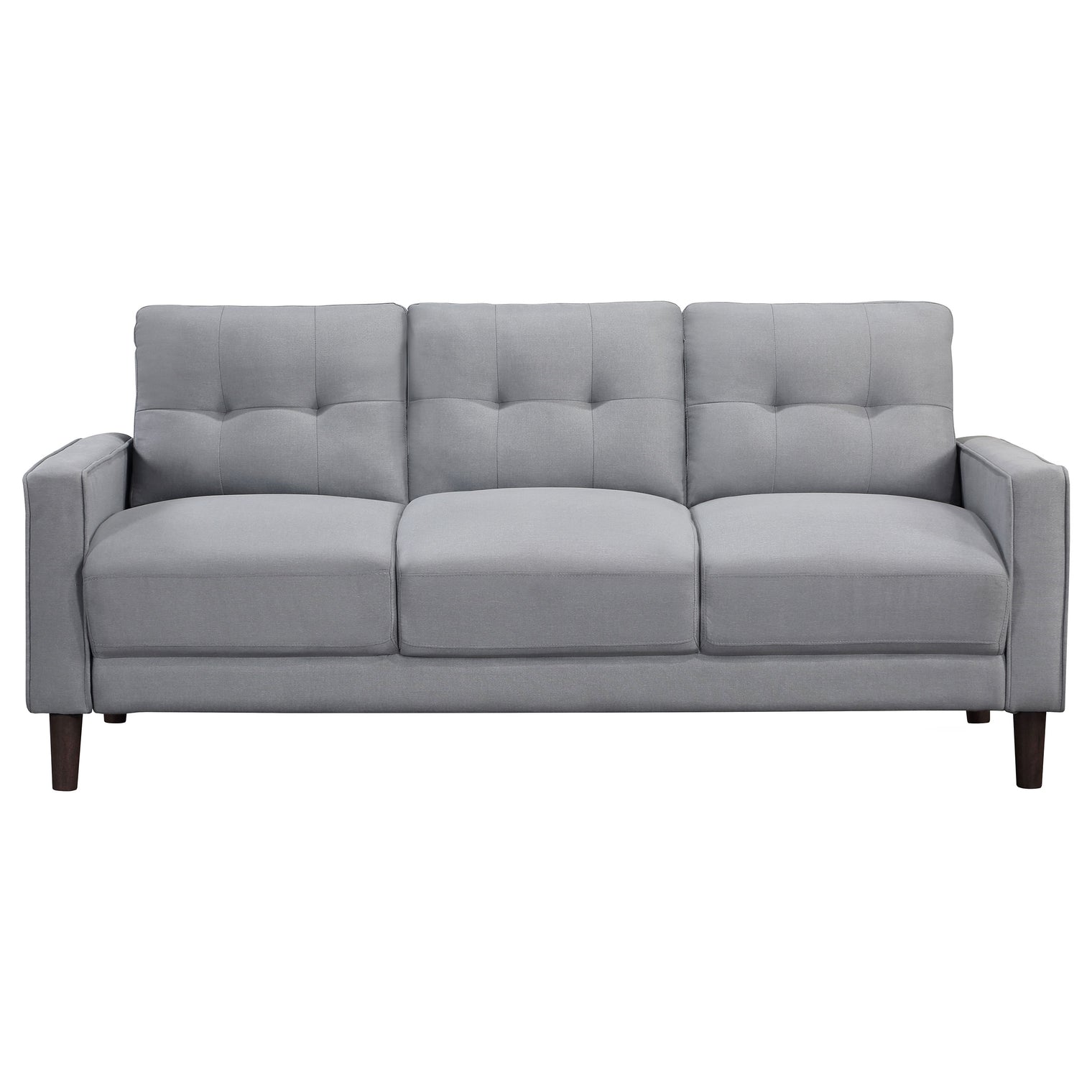 Bowen  Upholstered Track Arm Tufted Sofa Set Grey