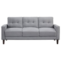 Bowen  Upholstered Track Arm Tufted Sofa Set Grey