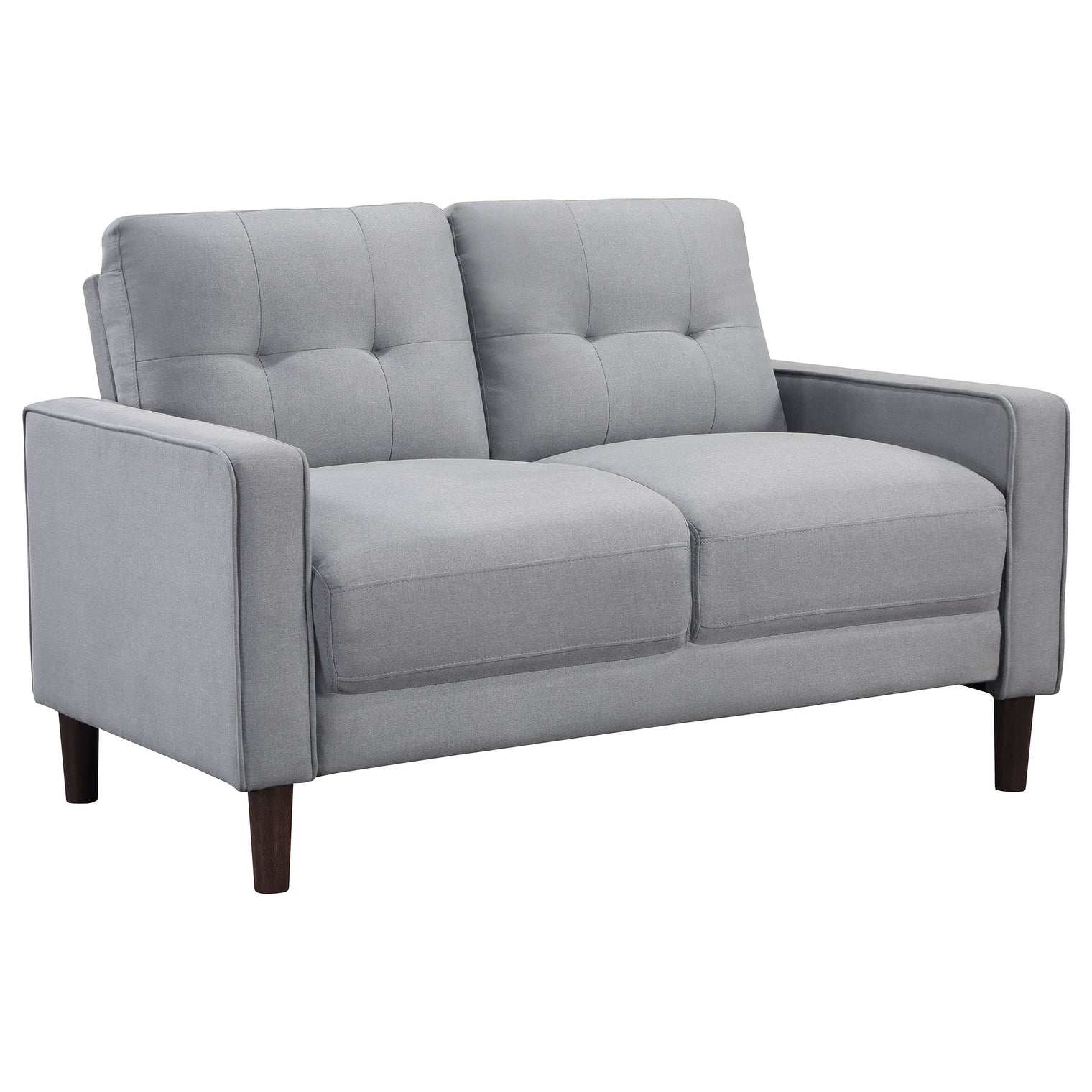 Bowen  Upholstered Track Arm Tufted Sofa Set Grey