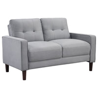 Bowen  Upholstered Track Arm Tufted Sofa Set Grey