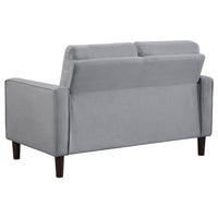 Bowen  Upholstered Track Arm Tufted Sofa Set Grey