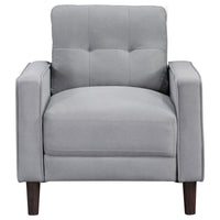 Bowen  Upholstered Track Arm Tufted Sofa Set Grey