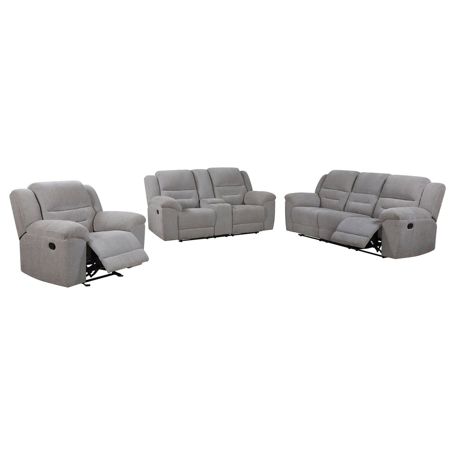 Gilson Reclining Sofa Set Grey