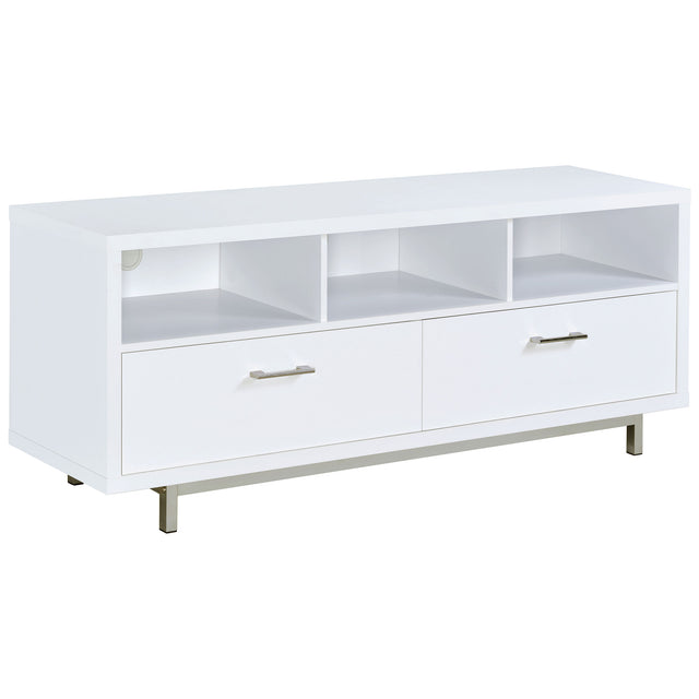Casey 2-drawer Engineered Wood 60-inch TV Stand White