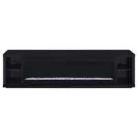 Deiter 79-inch TV Stand Fireplace Media Console Black