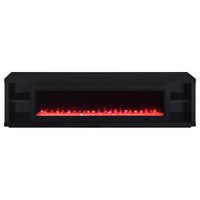 Deiter 79-inch TV Stand Fireplace Media Console Black