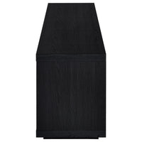 Deiter 79-inch TV Stand Fireplace Media Console Black