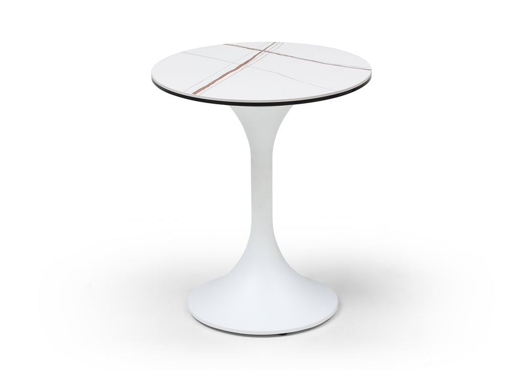 Amarosa Side Table White - Angle