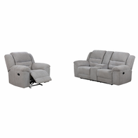 Gilson Reclining Sofa Set Grey