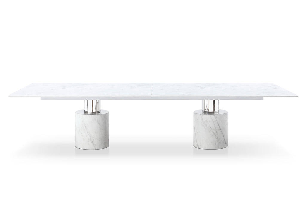 Geneva Dining Table White - Wide Plated