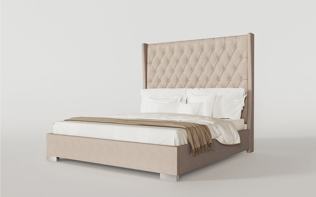 Siena Bed Silver Legs - Angle
