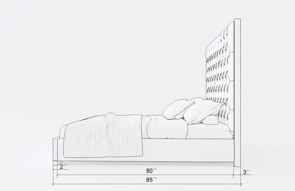 Patricia Bed - Measurement - Side