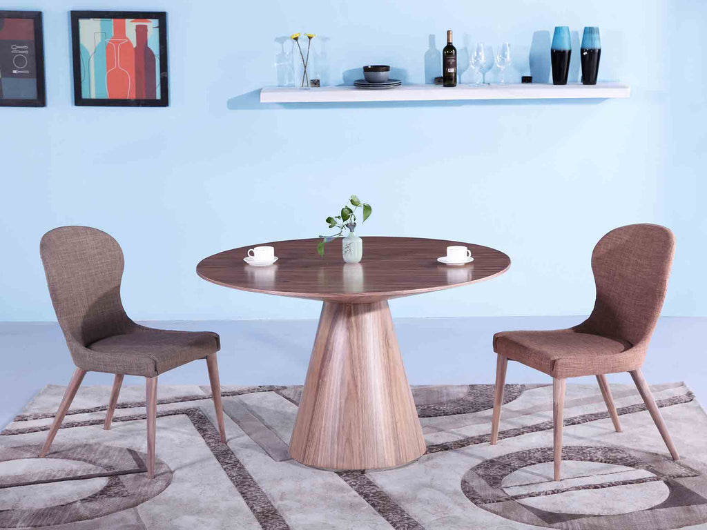 Kira Round Dining Table Walnut - Environment 