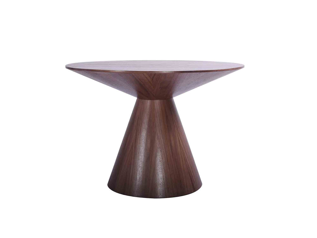 Kira Round Dining Table Walnut - Angle 
