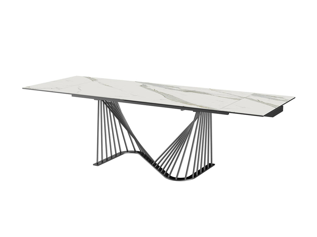 Roma Extendable Dining Table - Angle Open