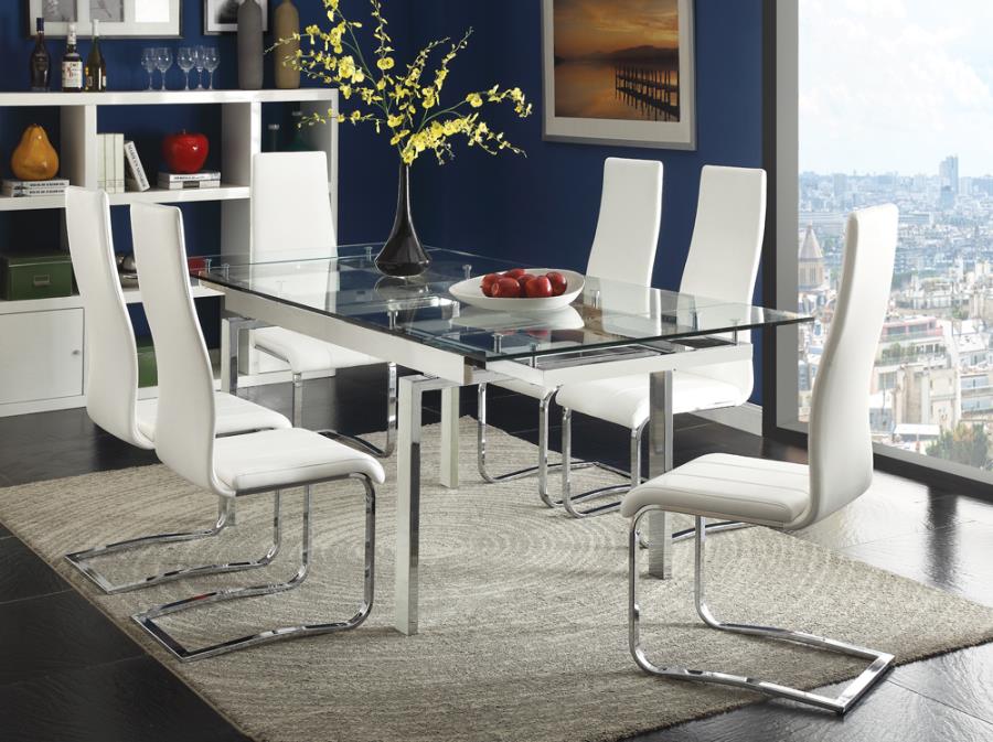 Wexford Glass Top Dining Set - Renzzi Furniture