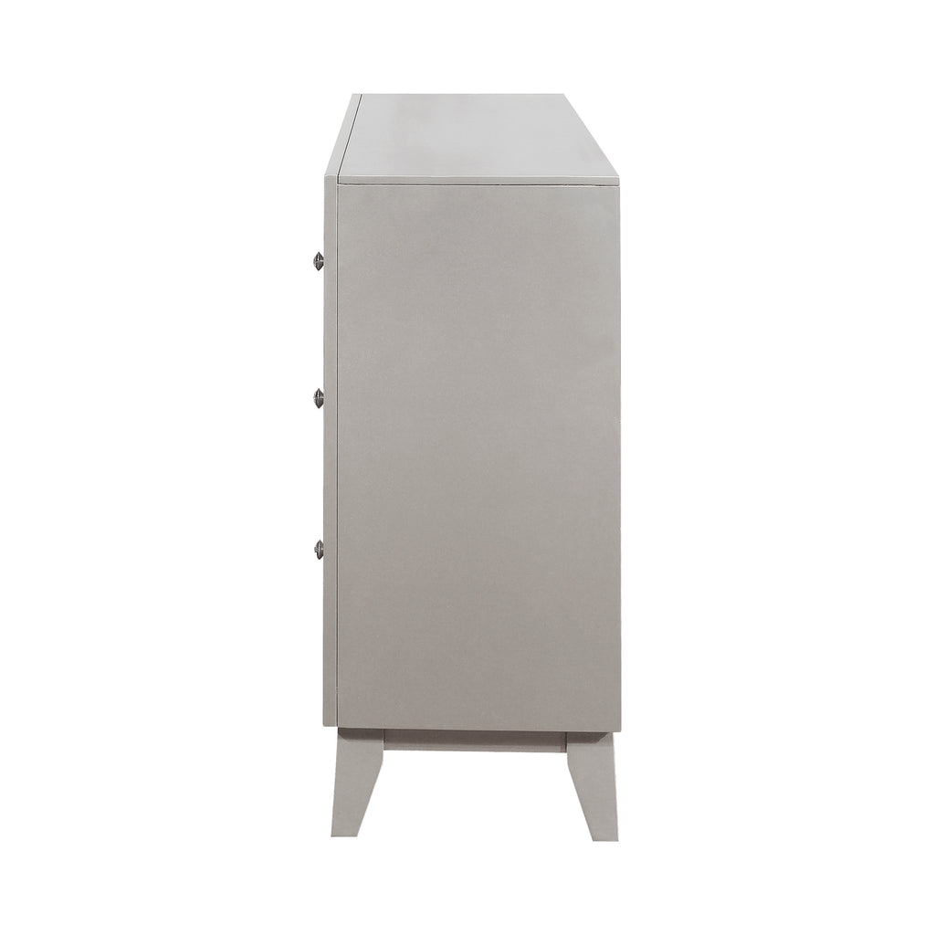Leighton 7 Drawer Dresser Metallic Mercury - Renzzi Furniture