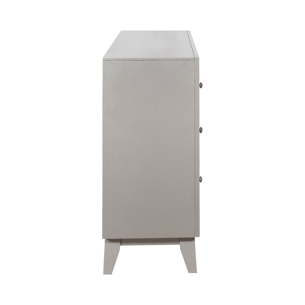 Leighton 7 Drawer Dresser Metallic Mercury - Renzzi Furniture