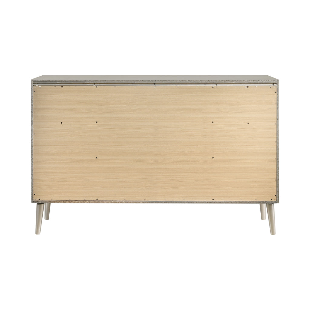 Ramon 6 Drawer Dresser Metallic Sterling - Renzzi Furniture