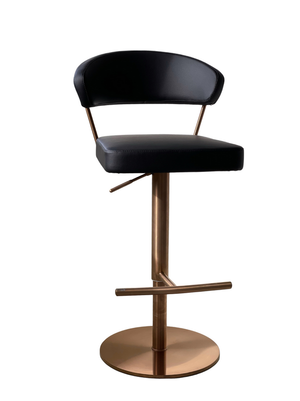 Nova Barstool Black / Rosegold - Angle