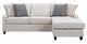 McLoughlin Upholstered Sectional Cream - Renzzi Furniture