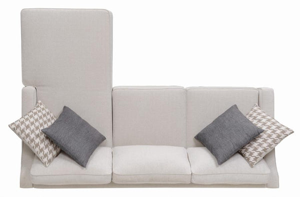 McLoughlin Upholstered Sectional Cream - Renzzi Furniture