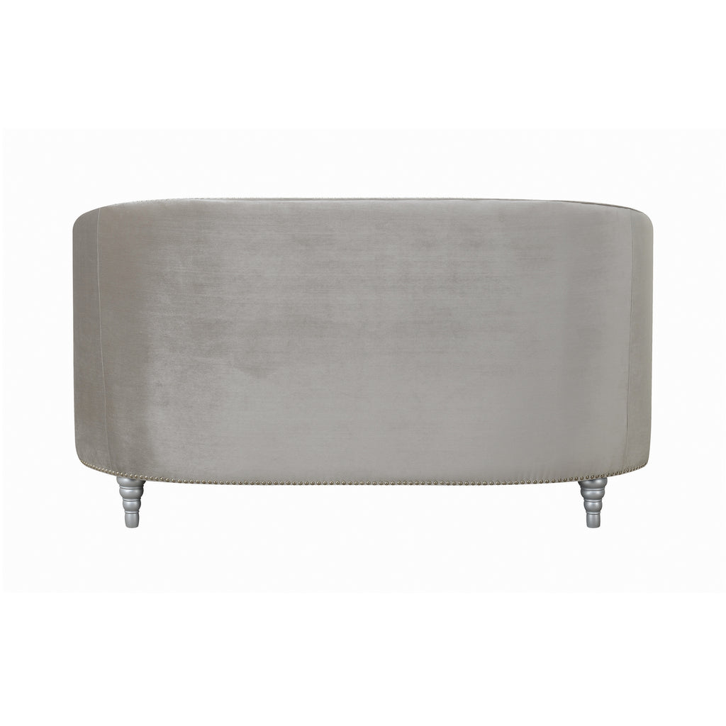 Avonlea Sloped Arm Tufted Loveseat Grey - Back