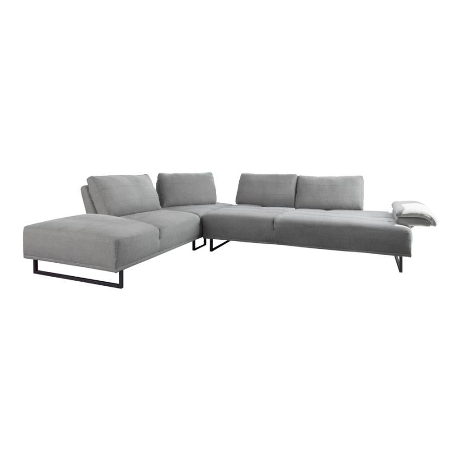 Arden 2 Piece Adjustable Back Sectional Taupe - Renzzi Furniture