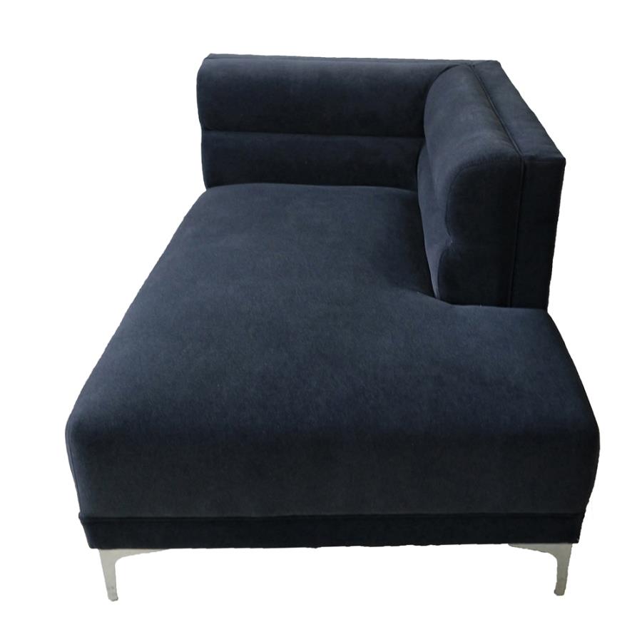 Hetfield Upholstered Channeled Tufted Sectional Indigo - Renzzi Furniture