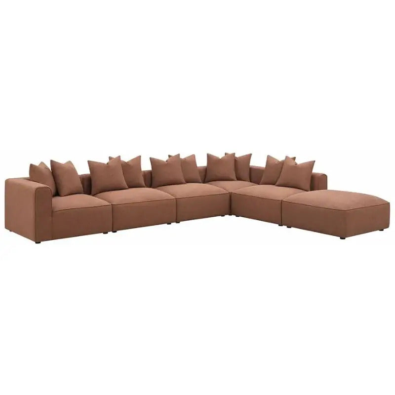 Jennifer Sectional Sofa Terracotta - Angle