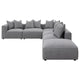 Jennifer Sectional Sofa Gray - Front