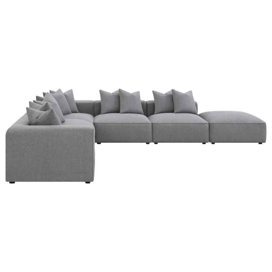 Jennifer Sectional Sofa Gray - Front Side