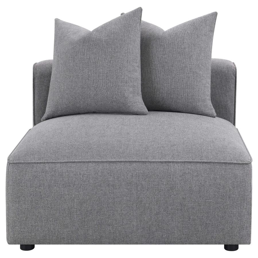 Jennifer Sectional Sofa Gray - Seat Front